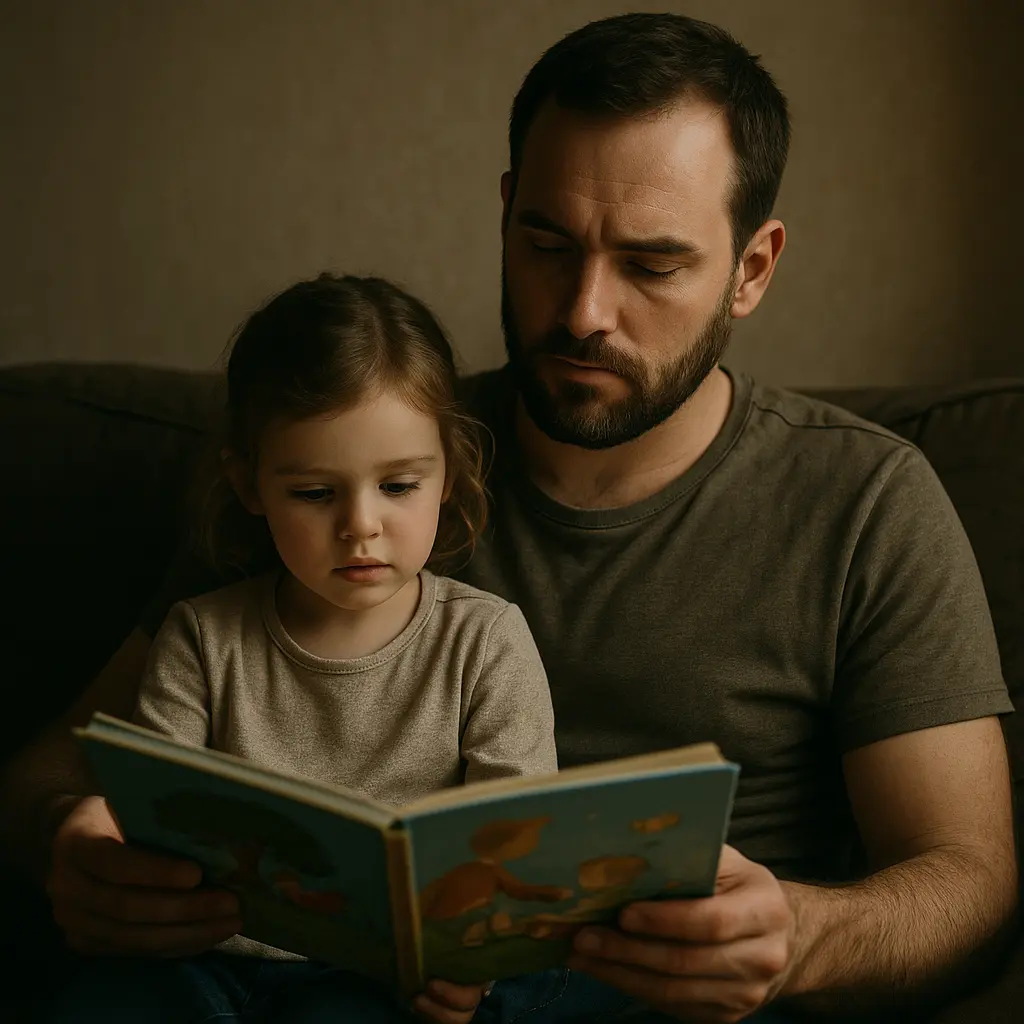 Vater und Kind verbringen gemeinsame Zeit ohne Smartphone