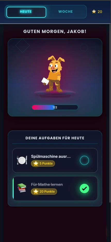 Olumi App - Kinder-Ansicht Theme 1